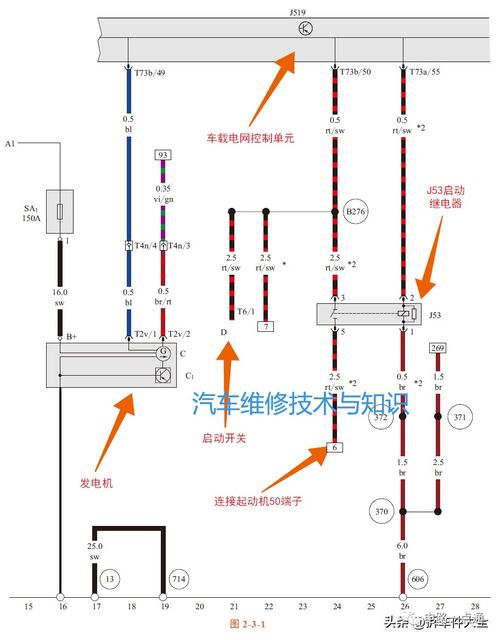 大众polo车型的启动电路和充电电路详解