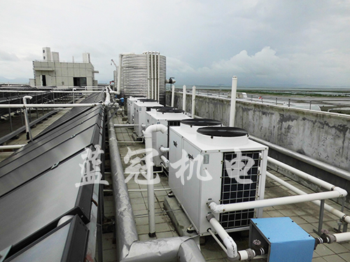 工厂空气能热水工程,热水工程案例,蓝冠机电|热水工程服务商